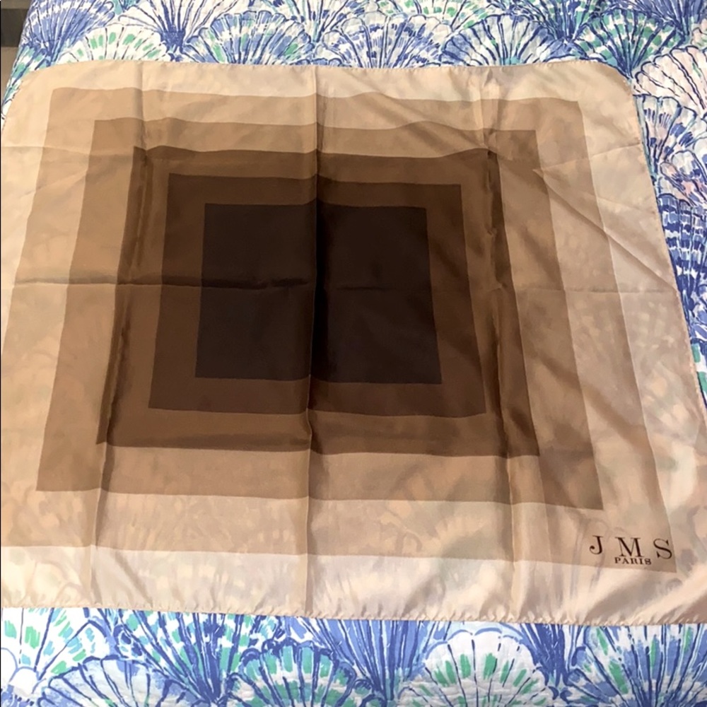 J. Micro Sancho Paris brown color block scarf JMS